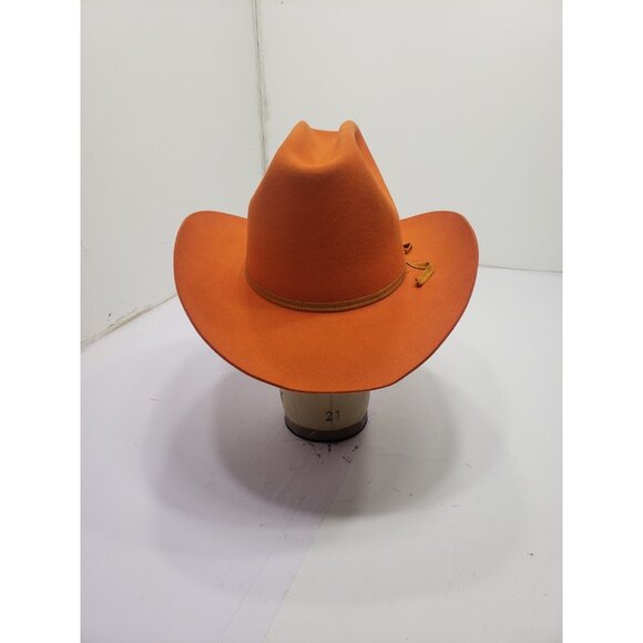 Resistol Self Conforming Hand Creased Las Vegas 6 3/4 Orange Western Style 68L - Picture 3 of 12